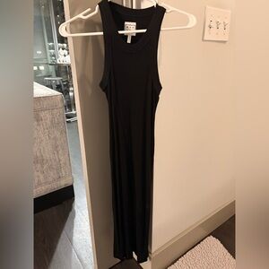 Esley Black Ribbed Bodycon Maxi Dress